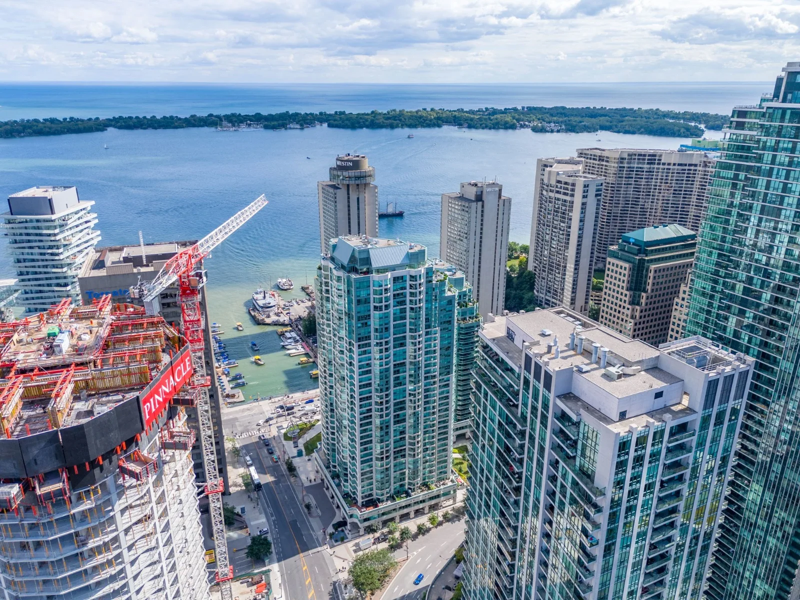Toronto skyline view from 10 Yonge Street